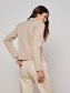 SOFIA KNIT BLAZER - PALE KHAKI/GOLD