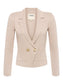 SOFIA KNIT BLAZER - PALE KHAKI/GOLD