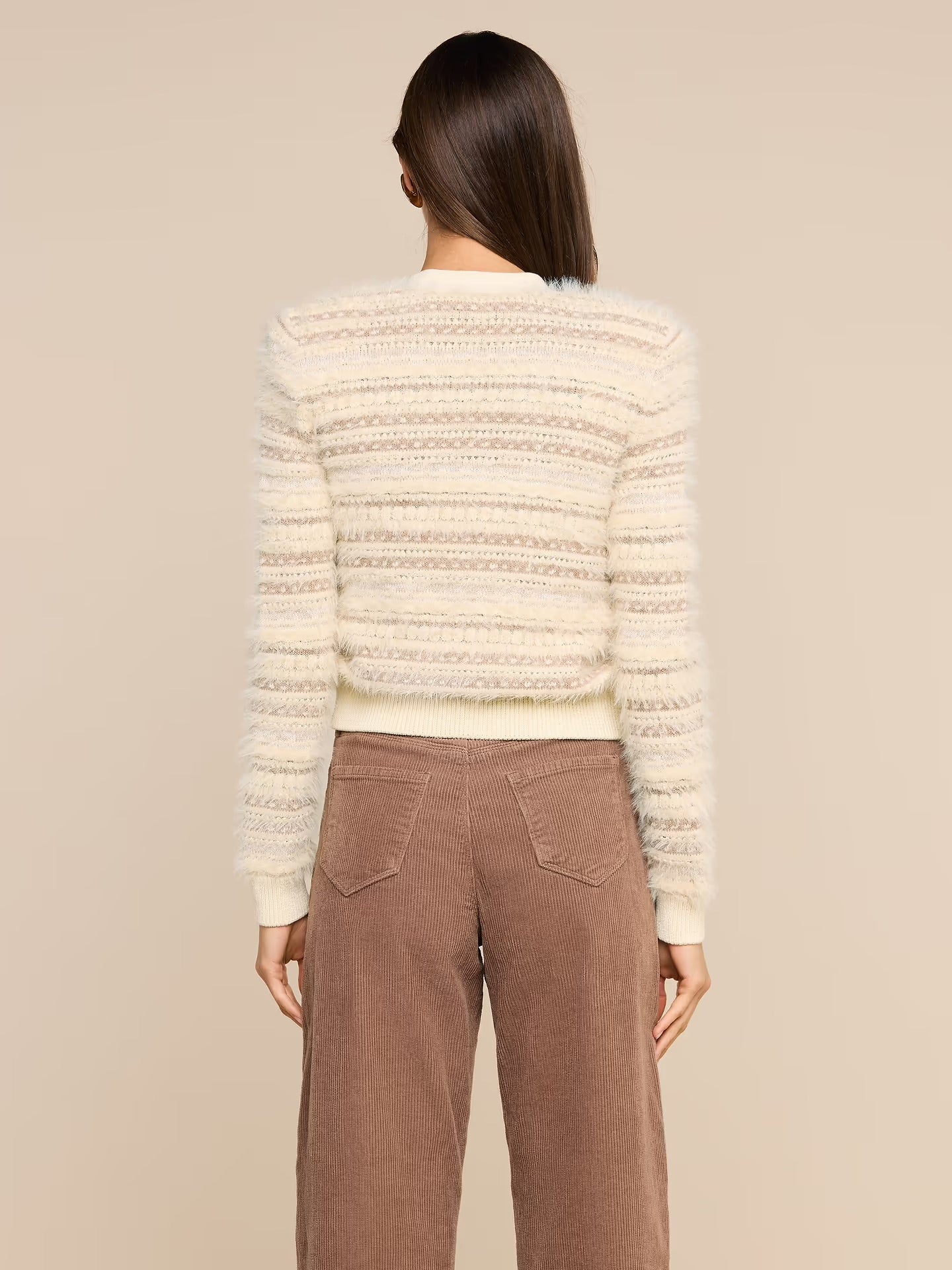 ARIADNE CARDI - ECRU/NATURAL MULTI