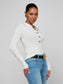 RONDA KNIT HENLEY TOP - IVORY/GOLD