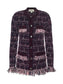 KASTORIA FRINGE CARDI - BLACK/MALBEC/MIDNIGHT