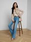 KASTORIA FRINGE CARDIGAN - NATURAL MULTI BOUCLE