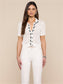 NINETTE KNIT TOP - IVORY/BLACK