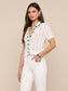 NINETTE KNIT TOP - IVORY/BLACK