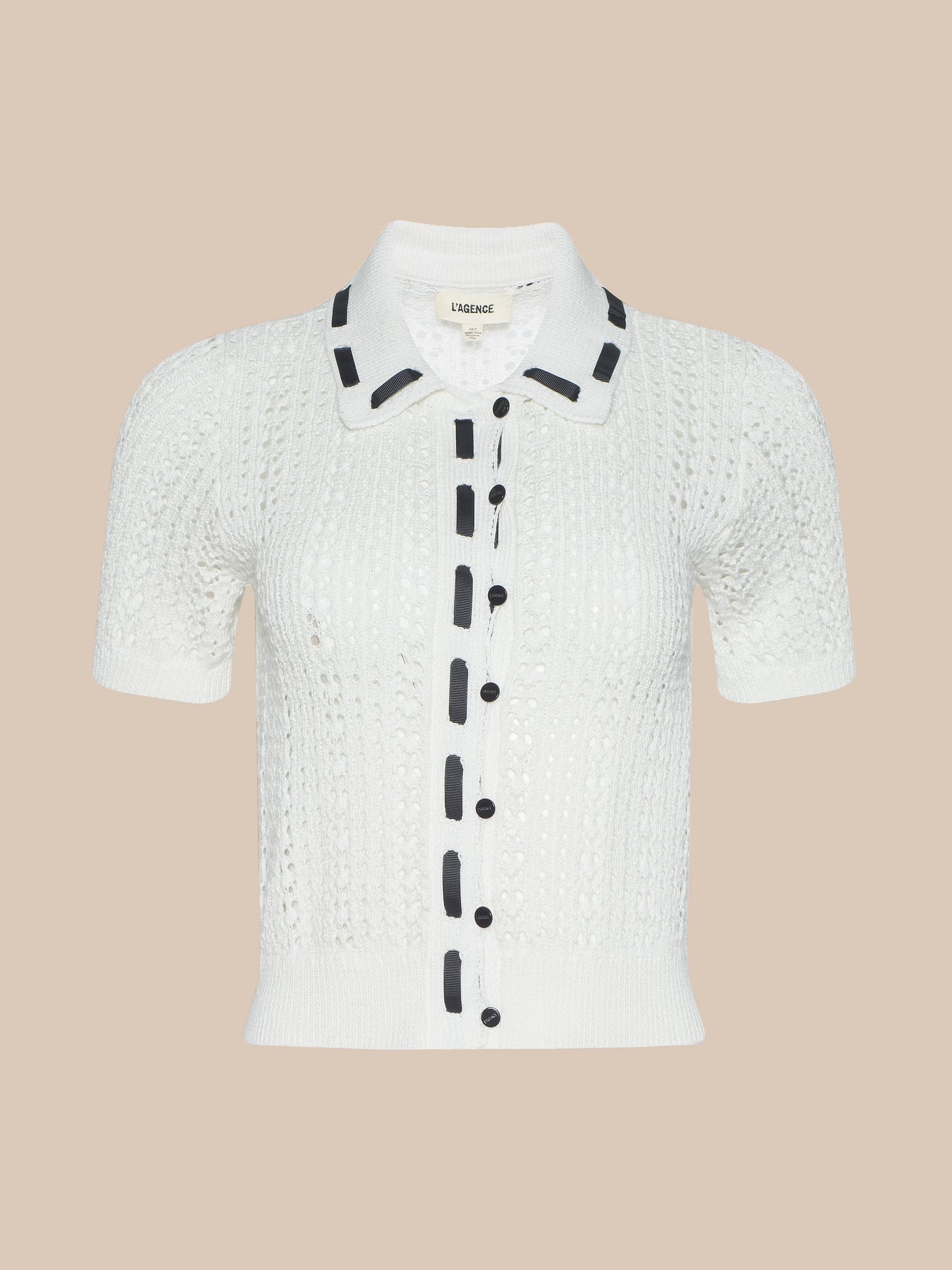 NINETTE KNIT TOP - IVORY/BLACK