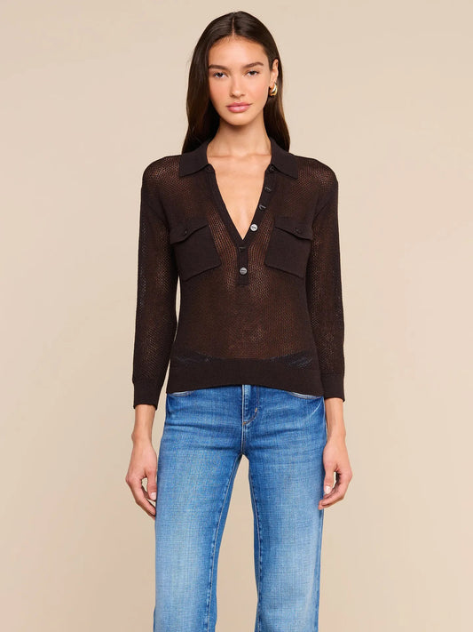 CARINE TOP - COFFEE BEAN