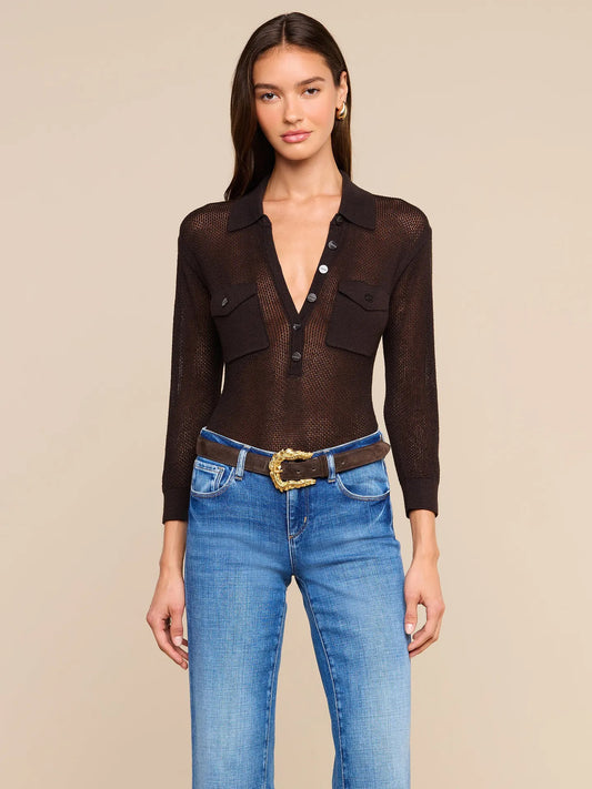 CARINE TOP - COFFEE BEAN