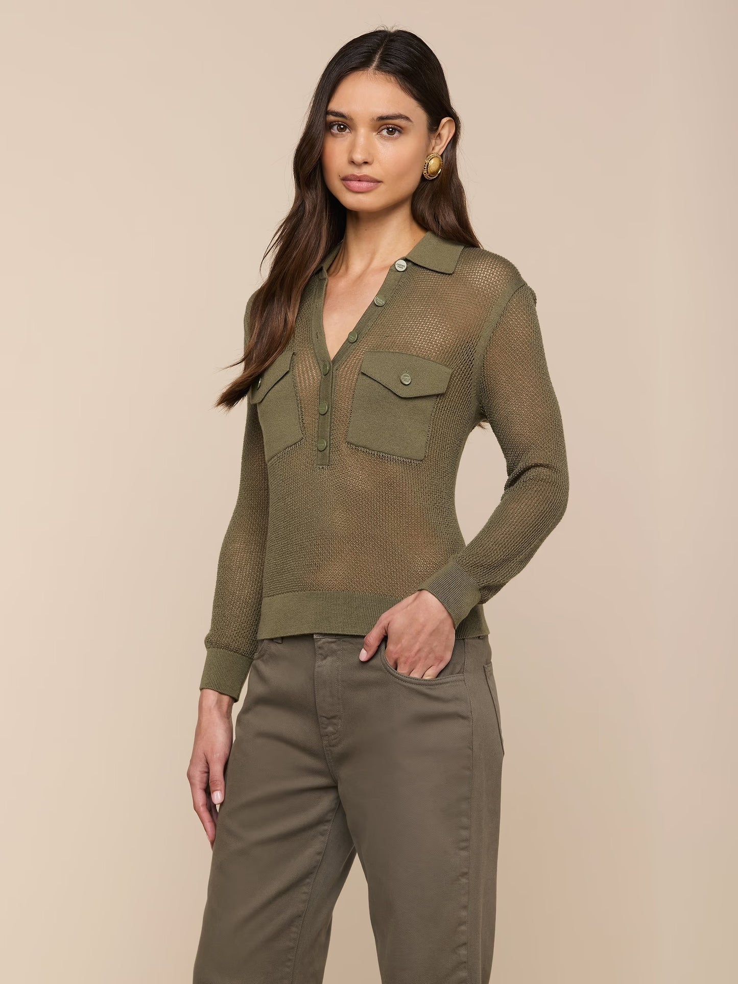 *PREORDER* CARINE TOP - SMOKEY OLIVE