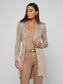 PENELOPE CABLE CARDIGAN - ALMOND/GOLD