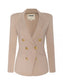 AMELIA KNIT BLAZER - LIGHT CAPPUCINO