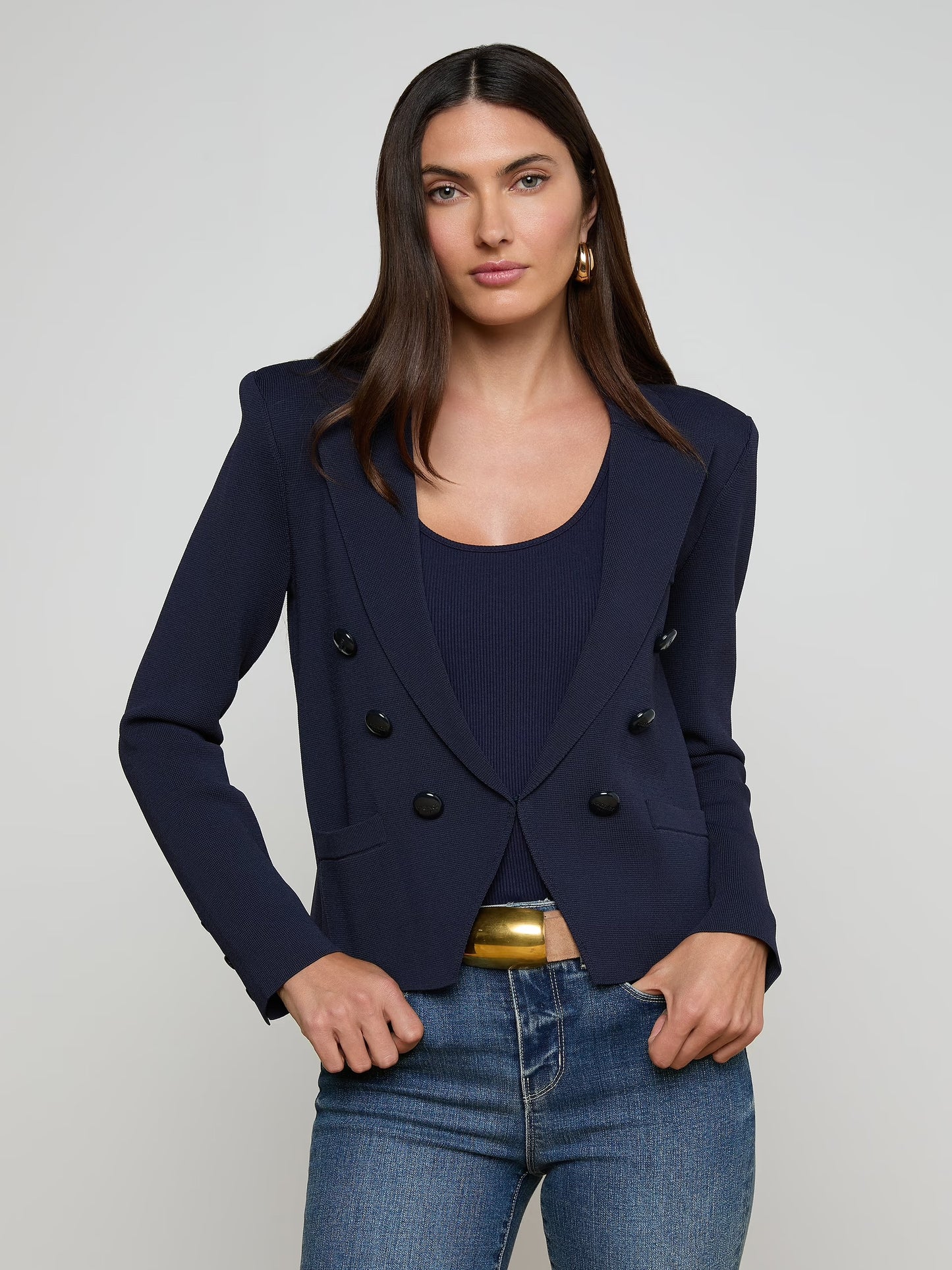MERCER KNIT BLAZER - MIDNIGHT