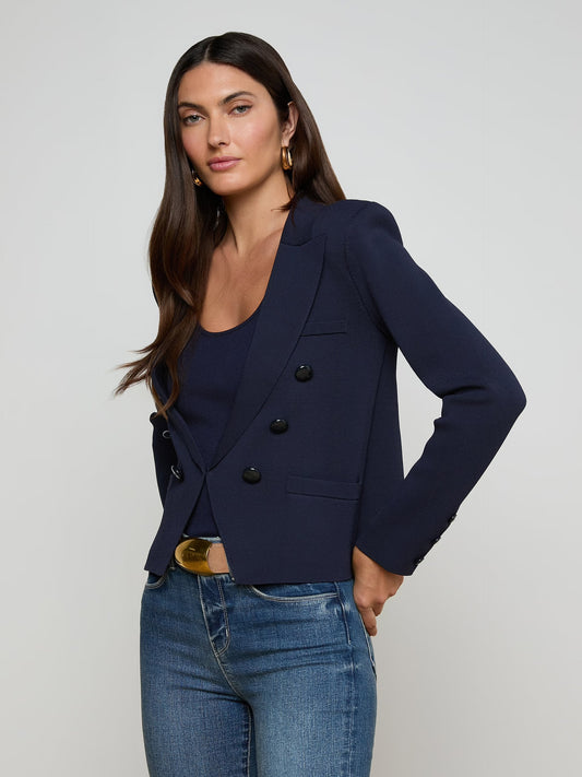 MERCER KNIT BLAZER - MIDNIGHT