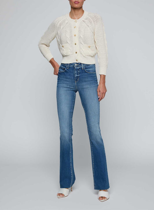 *PREORDER* DARCY CABLE CARDIGAN - IVORY