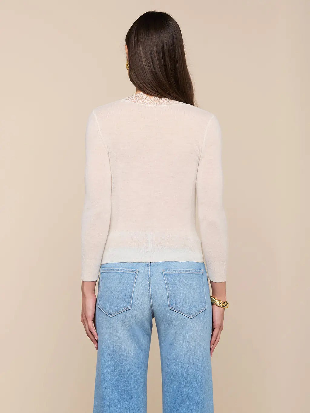 ELUNA CARDIGAN TOP - IVORY