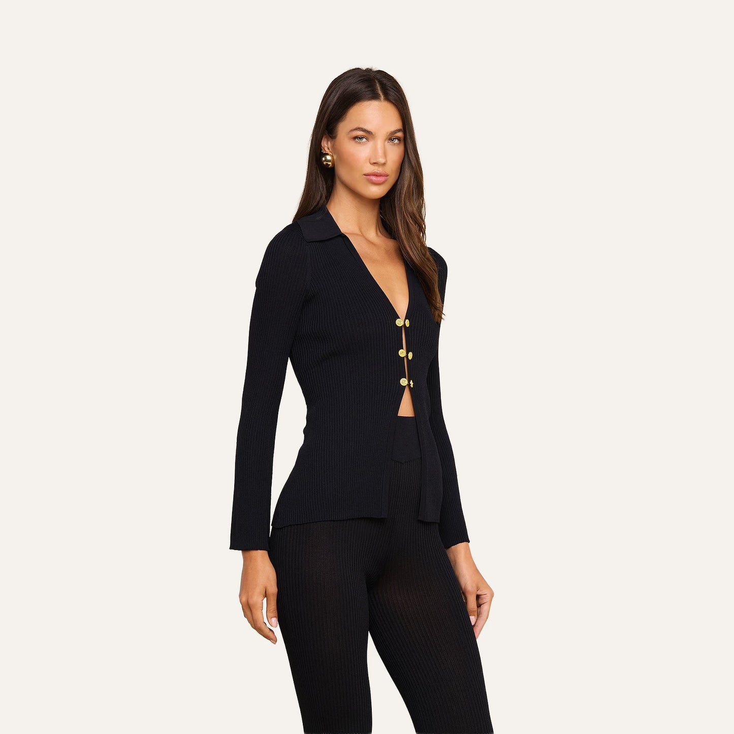 *PREORDER* KAYE CARDIGAN - BLACK/GOLD
