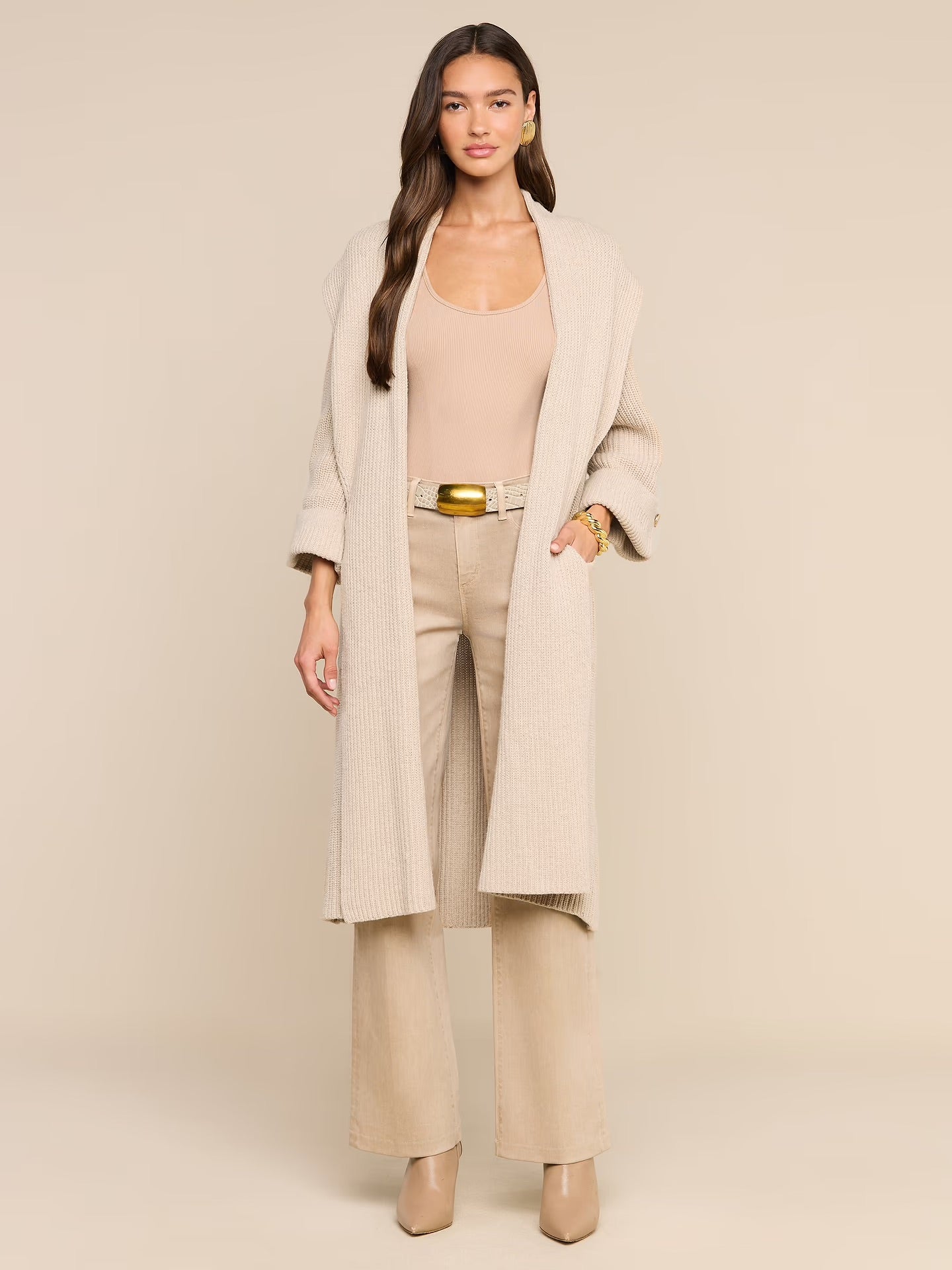 ORIELLE CARDIGAN - ALMOND MILK