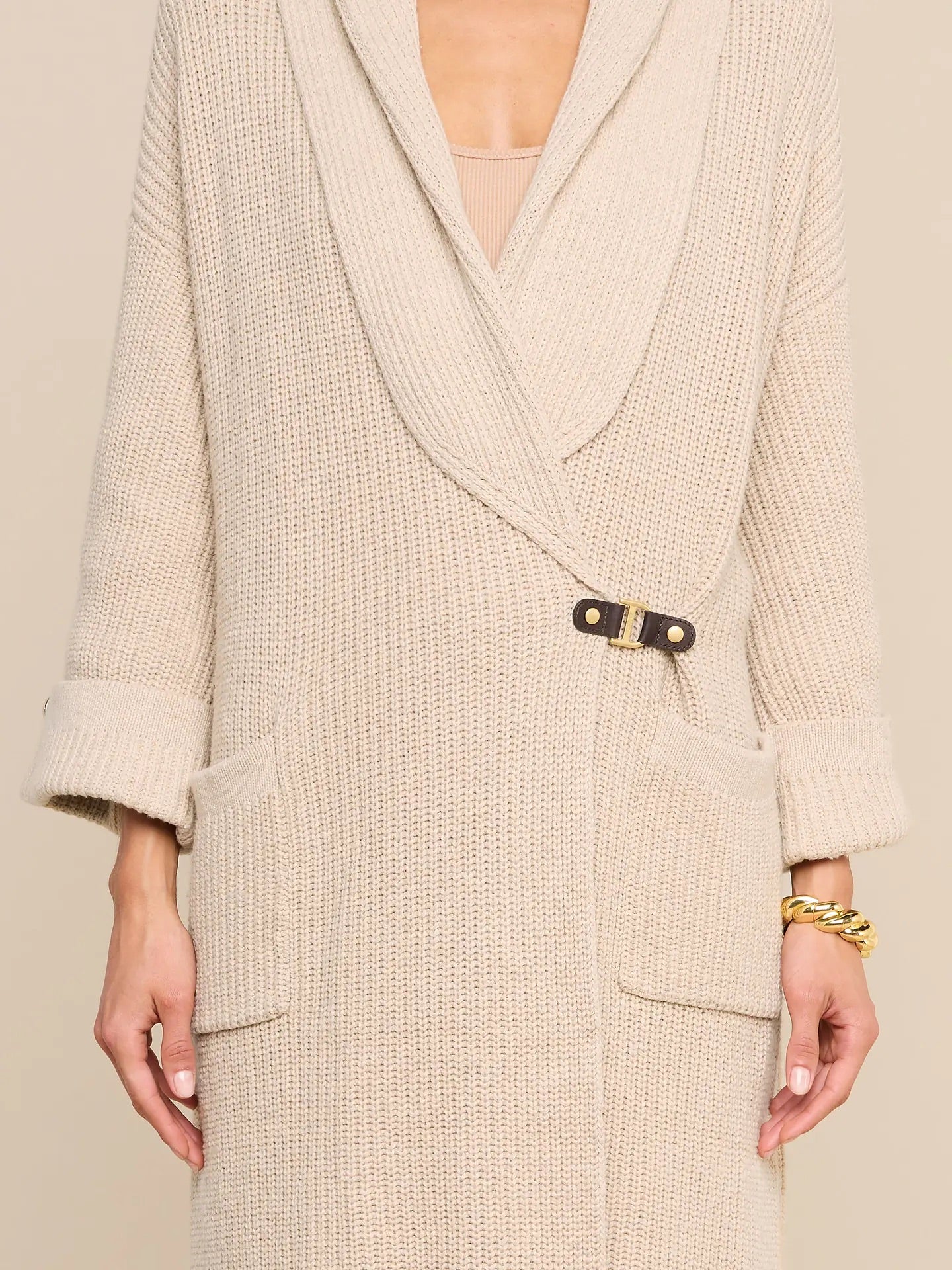 ORIELLE CARDIGAN - ALMOND MILK