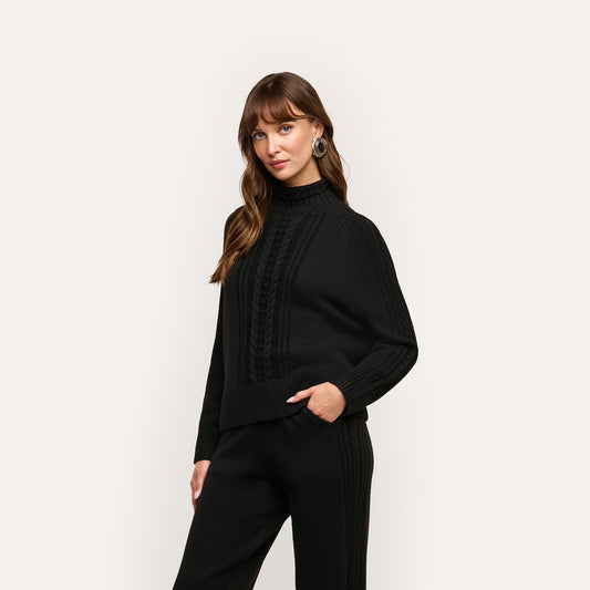 *PREORDER* SANDRINA TURTLENECK - BLACK