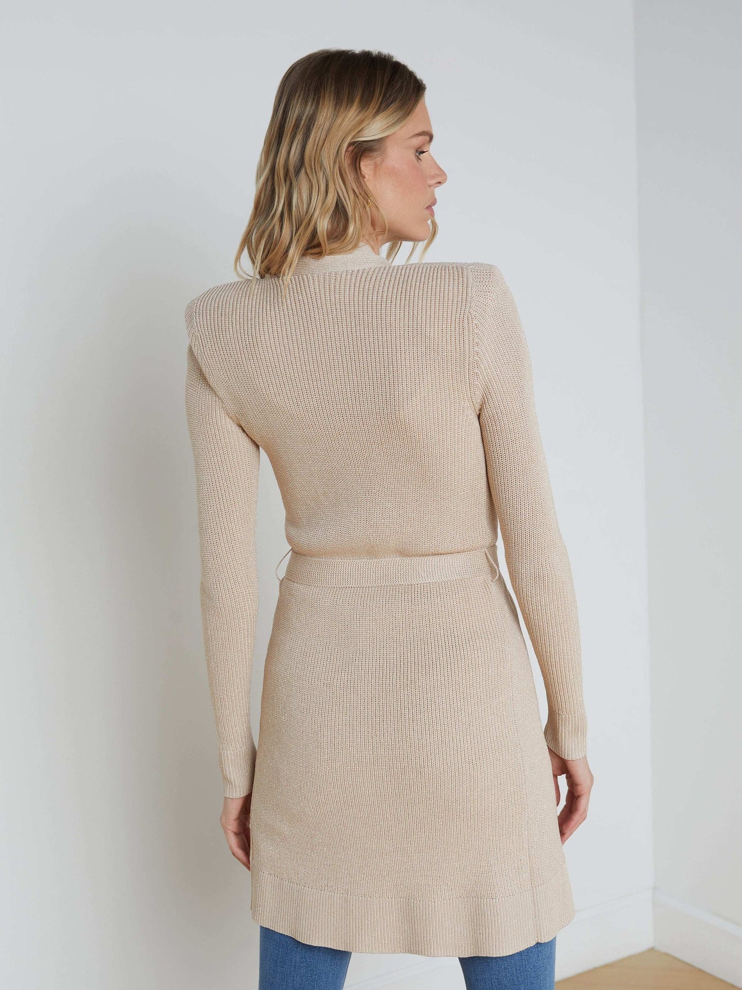 NOE DOUBLE BREASTED CARDI PECAN