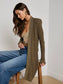 NOE DOUBLE BREASTED CARDI - PINE/GOLD