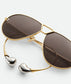 DROP AVIATOR SUNGLASSES - GOLD/GREY