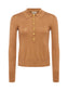 STERLING COLLARED SWEATER - CHESTNUT/GOLD
