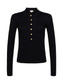 STERLING COLLARED SWEATER -  BLACK/GOLD