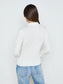 STERLING COLLARED SWEATER - WHITE/GOLD