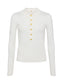 STERLING COLLARED SWEATER - WHITE/GOLD