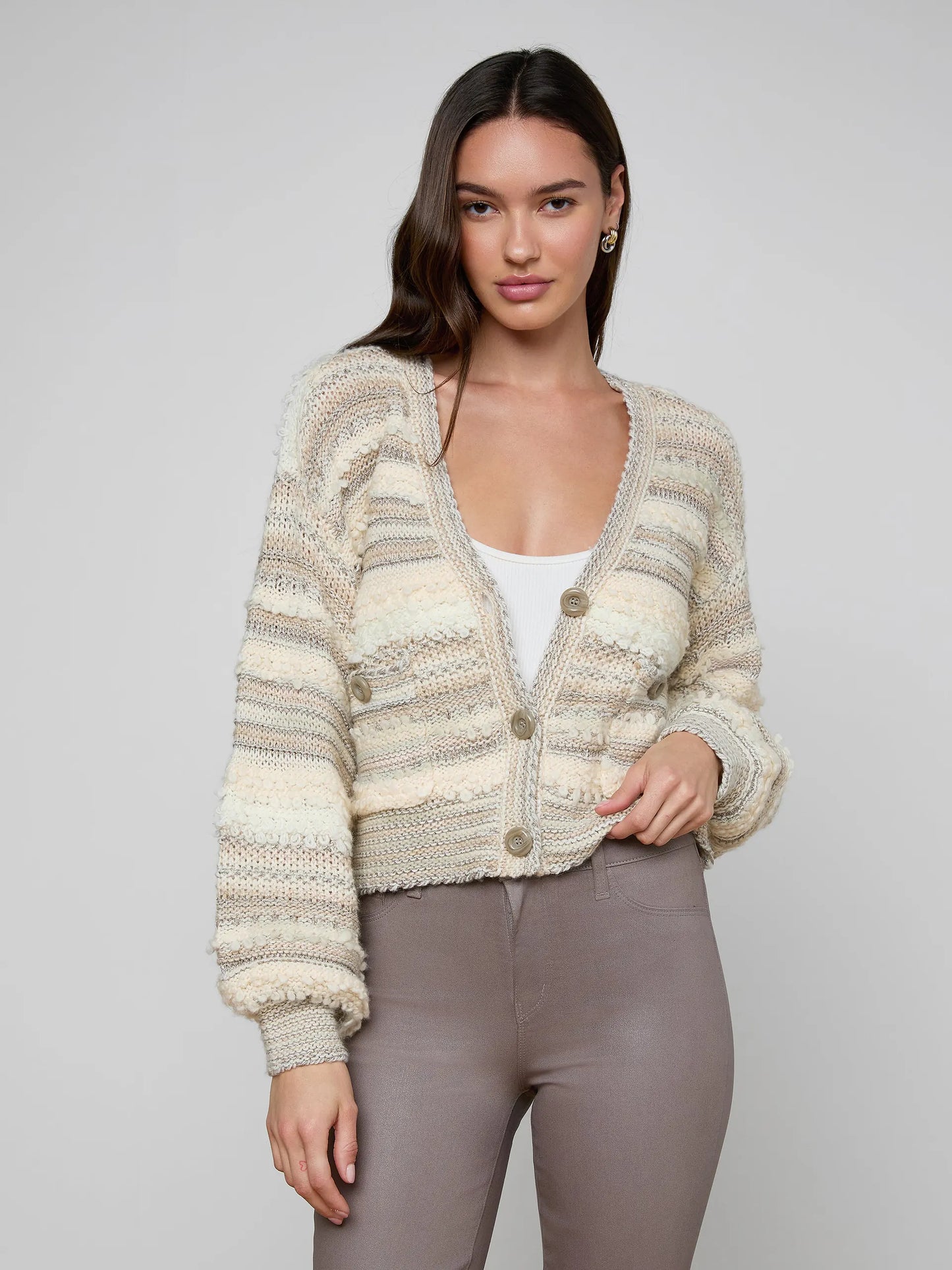 HARRIET CARDIGAN - NATURAL MULTI