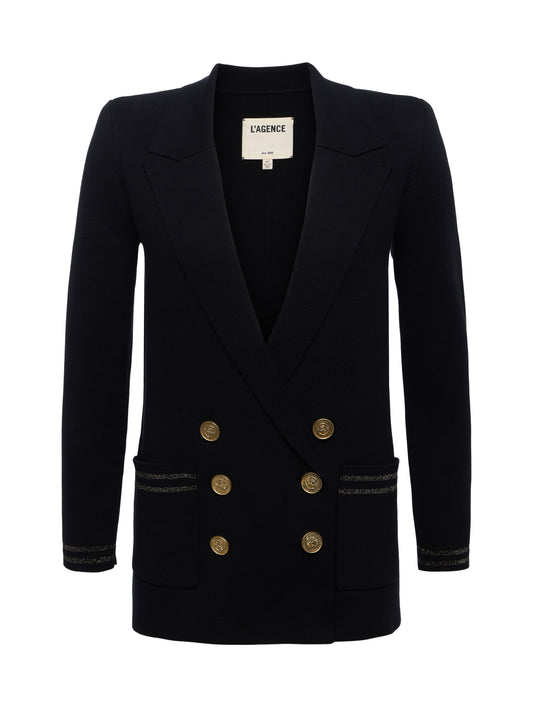 EILEEN KNIT BLAZER - BLACK