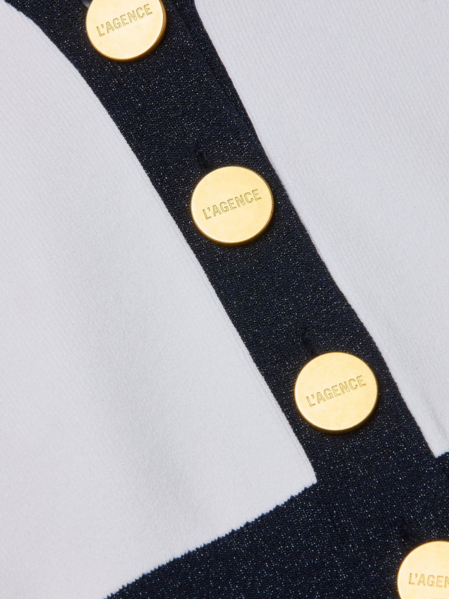 TAYA CARDIGAN - WHITE/MIDNIGHT