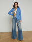 KENZIE KNIT BLAZER - HARBOR BLUE/SILVER