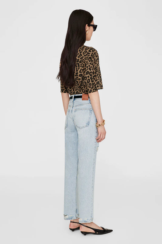 *PREORDER* AVI TEE - BLACK AND BROWN LEOPARD