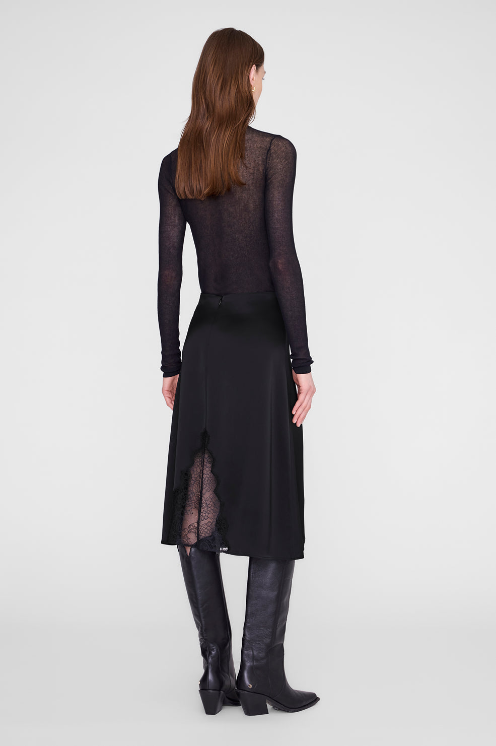 *PREORDER* MALOU SKIRT - BLACK/BLACK LACE