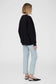 MILES OVERSIZED SWEATSHIRT LETTERMAN - BLACK
