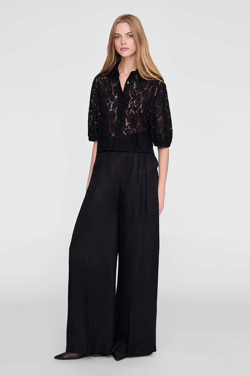SHAYNA TOP - BLACK LACE