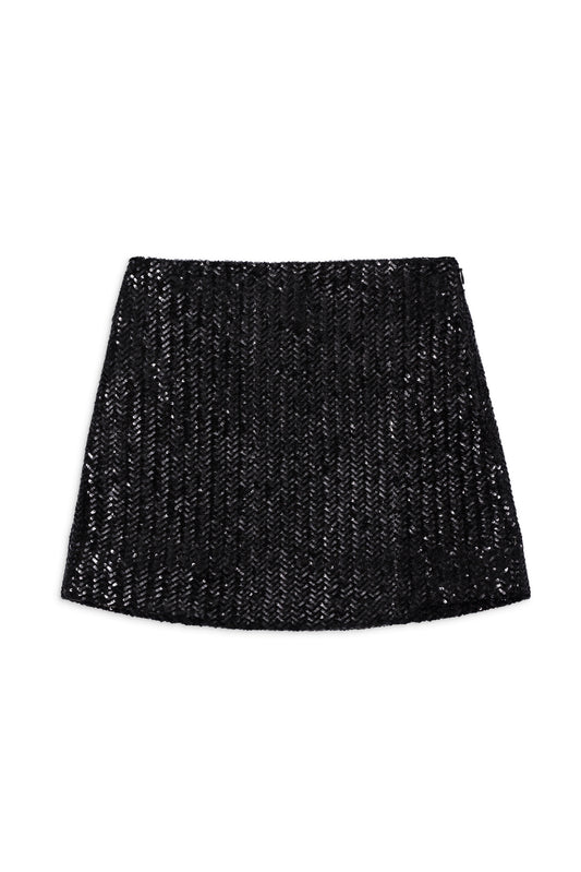 TIERRA SKIRT - BLACK SEQUIN