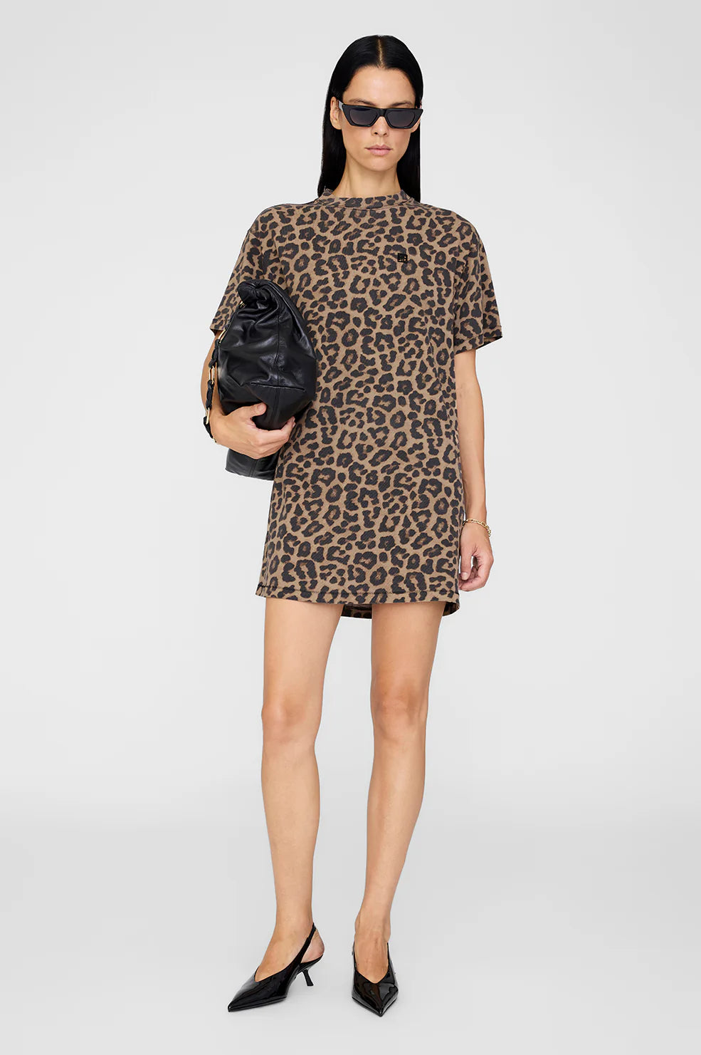*PREORDER* BETH MINI DRESS - BLACK AND BROWN LEOPARD