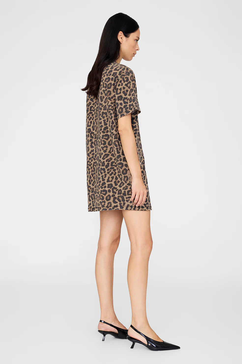 *PREORDER* BETH MINI DRESS - BLACK AND BROWN LEOPARD