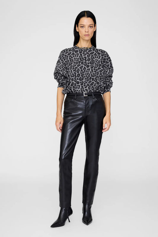 *PREORDER* MILES SWEATSHIRT - GREY LEOPARD
