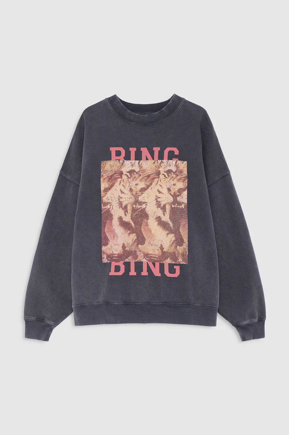 MILES SWEATSHIRT TIGER BING - WASHED BLACK
