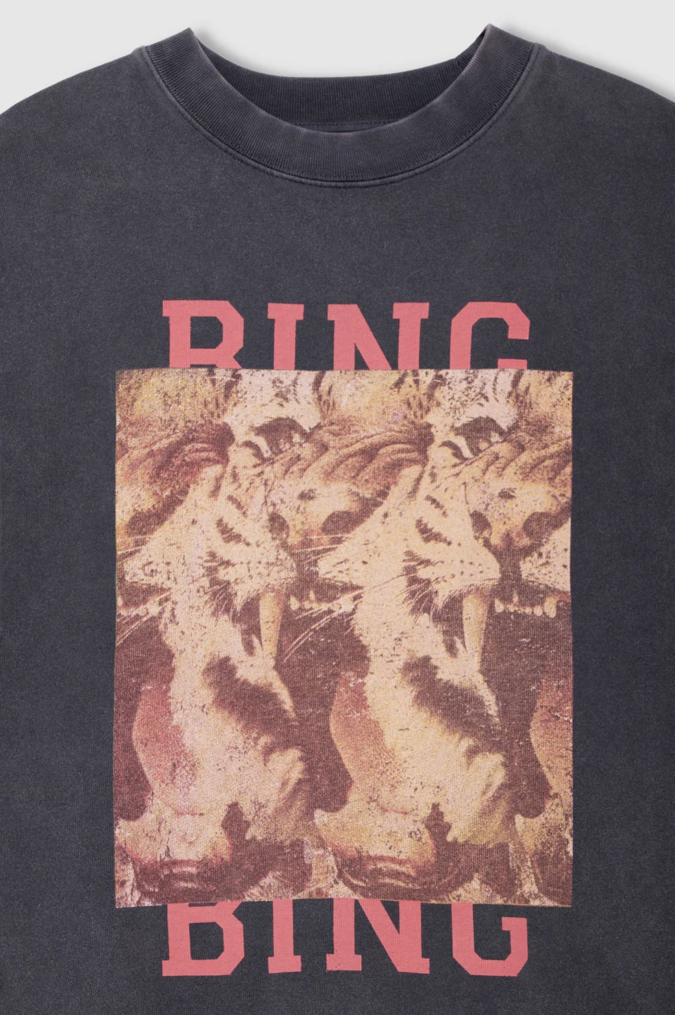 MILES SWEATSHIRT TIGER BING - WASHED BLACK