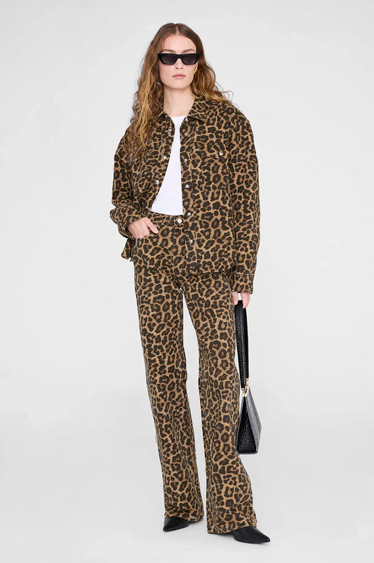 *PREORDER* PAXTON SHIRT - BLACK AND BROWN LEOPARD