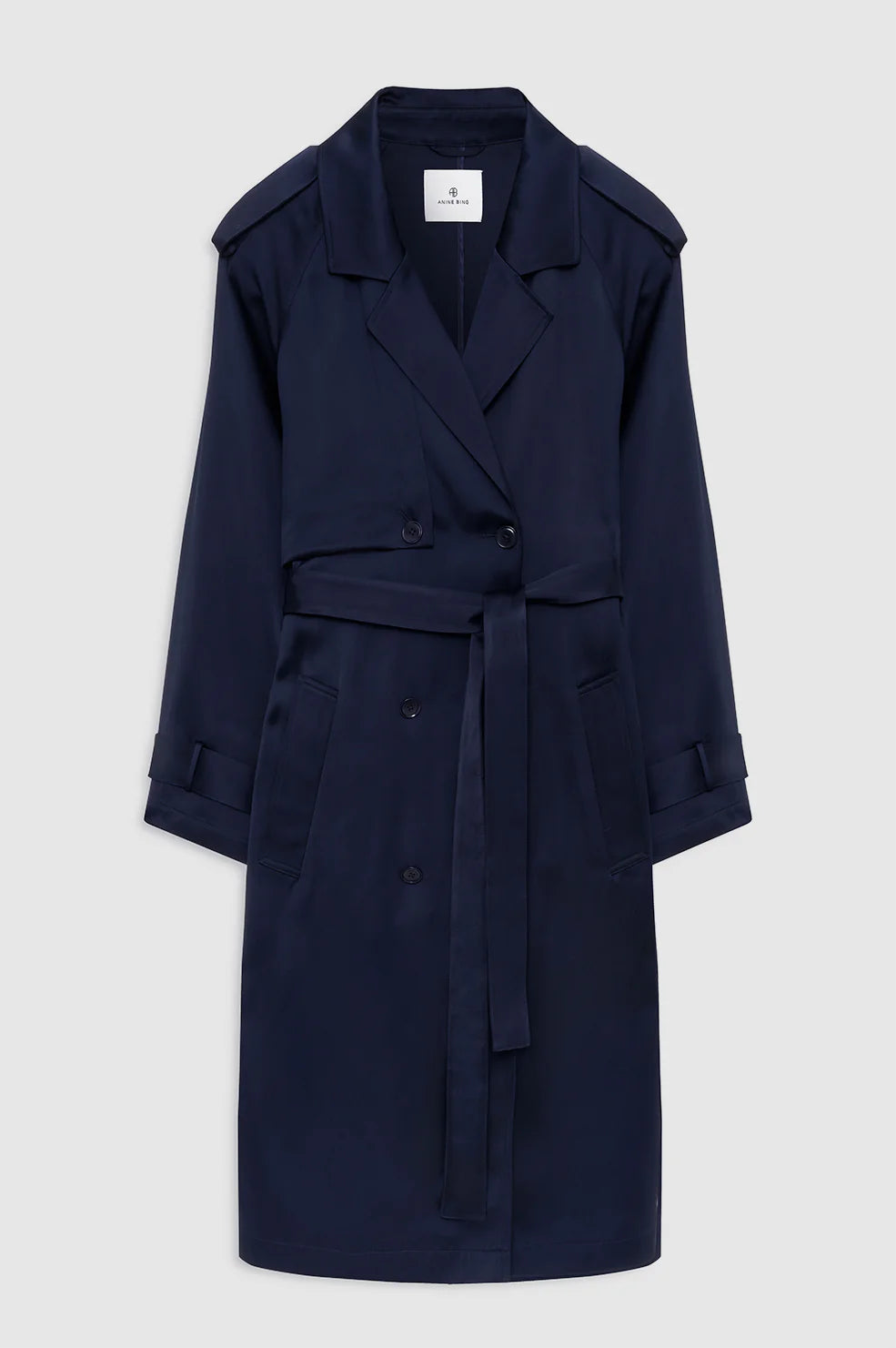 RICKIE MAXI TRENCH - NAVY