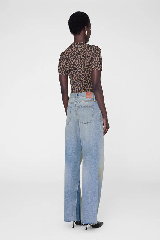 *PREORDER* SYLVIE TEE - BLACK AND BROWN LEOPARD