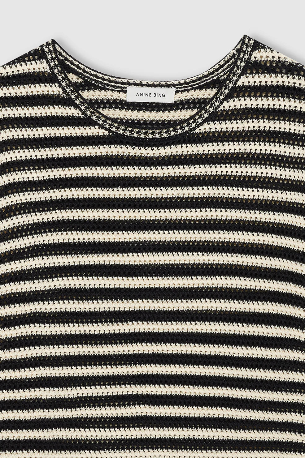 THEO SWEATER - BLACK/IVORY STRIPE