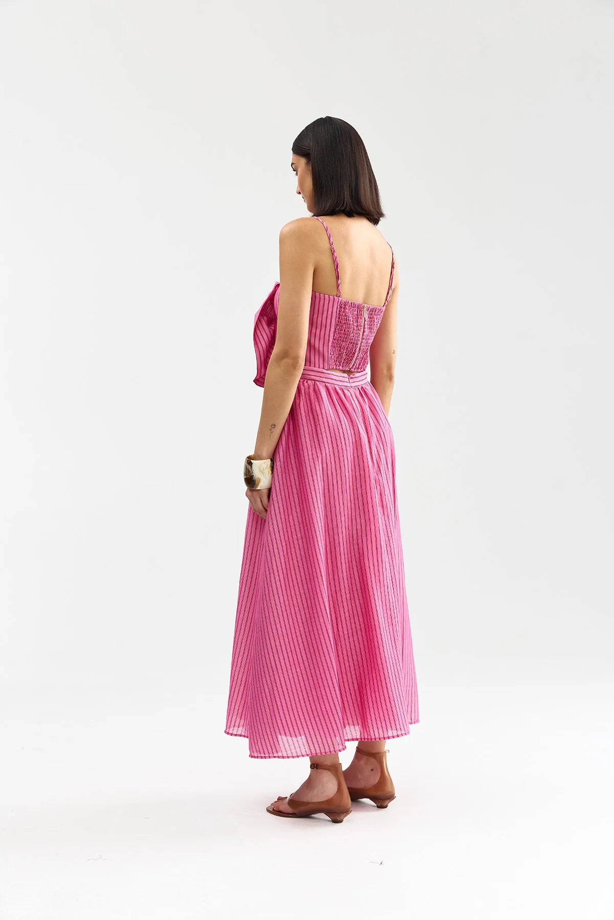 CALLA SKIRT - POPPY BARK STRIPE