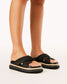 AYSHA SANDAL - BLACK RAFFIA