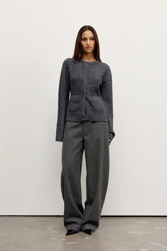 *PREORDER* BEATRICE CARDIGAN - DARK HEATHER GREY